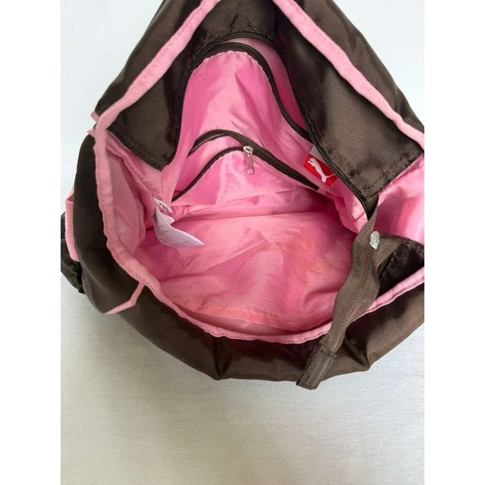 Puma Sport Diaper Bag Brown Pink Baby Changing Bag Large Travel Mommy Bag Multi